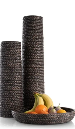 Adam schaal D38,5cm in de kleur Zwart - COCOmaison