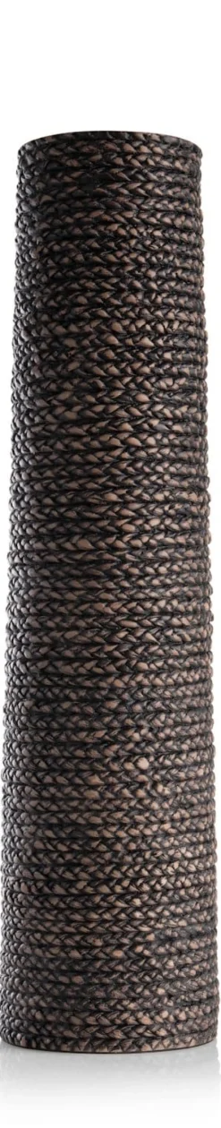 Adam vaas H68,5cm in de kleur Zwart - COCOmaison