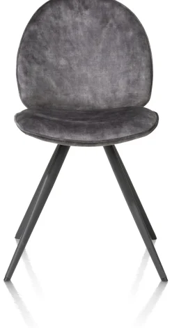 AIKO eetkamerstoel - rough off black - stof Karese - antraciet