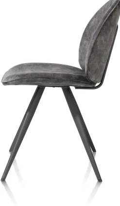 AIKO eetkamerstoel - rough off black - stof Karese - antraciet
