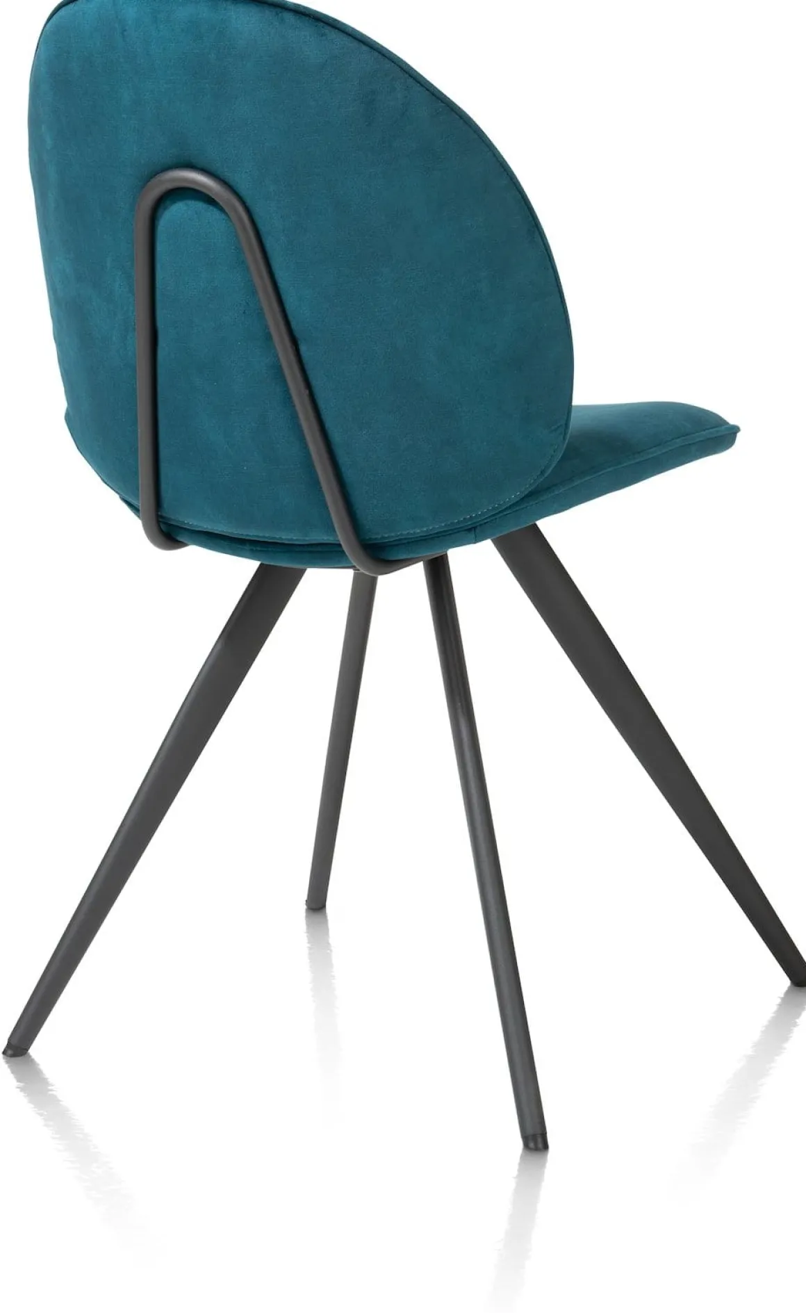 AIKO eetkamerstoel - rough off black - stof Karese - teal