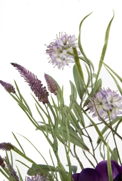 Anemone Spray H75cm kunstbloem in de kleur Paars - COCOmaison