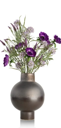 Anemone Spray H75cm kunstbloem in de kleur Paars - COCOmaison