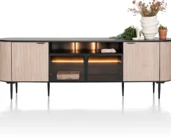 ARAMON dressoir (240cm) 2-deuren + 2-glasdeuren - XOOON