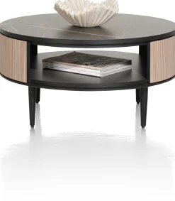 ARAMON salontafel diameter 75 cm. + 1-niche - XOOON