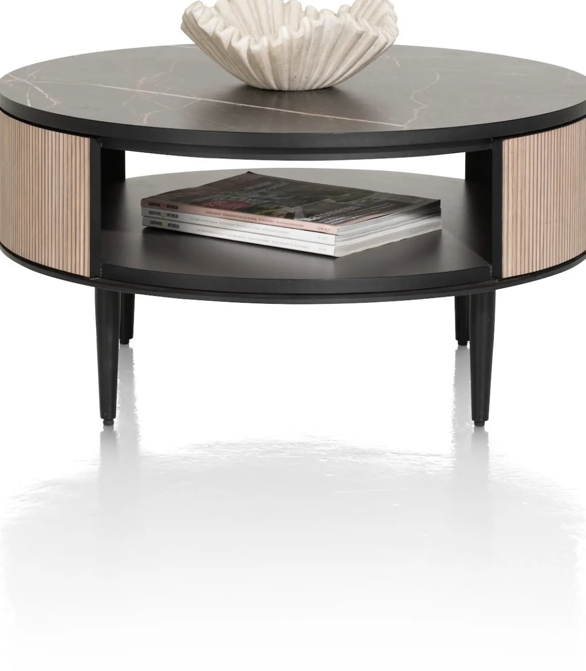 ARAMON salontafel diameter 75 cm. + 1-niche - XOOON