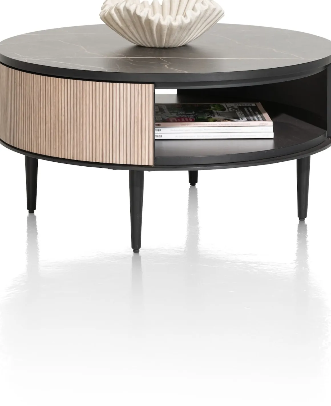 ARAMON salontafel diameter 75 cm. + 1-niche - XOOON