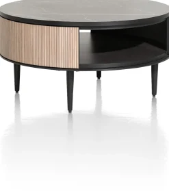 ARAMON salontafel diameter 75 cm. + 1-niche - XOOON