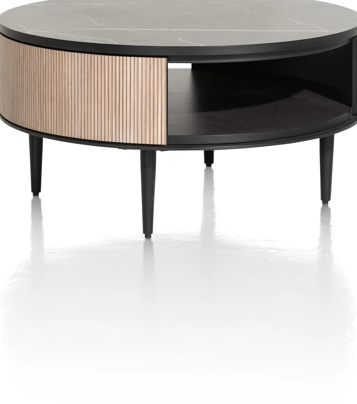 ARAMON salontafel diameter 75 cm. + 1-niche - XOOON