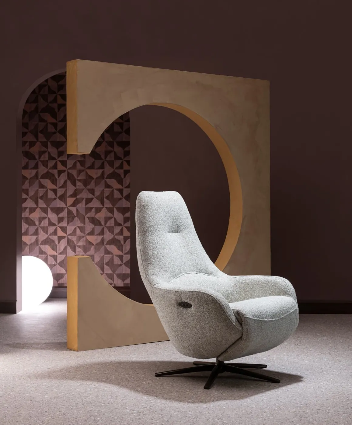 Arco, relax-fauteuil - 1 motor - verstelbare hoofdsteun - stof Luton - Groen