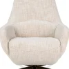 Arco, relax-fauteuil - 1 motor - verstelbare hoofdsteun - stof Luton - Creme