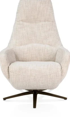Arco, relax-fauteuil - 1 motor - verstelbare hoofdsteun - stof Luton - Creme