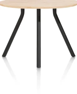 ARVADA bartafel 125 cm - rond - centrale poot - naturel eiken