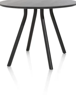 ARVADA bartafel 125 cm - rond - centrale poot kort - marmerlook