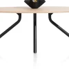 Arvada ellipsvormige eiken eettafel met metalen poot 220x110cm