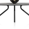 Arvada ellipsvormige eiken eettafel met metalen poot 220x110cm
