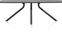 Arvada ovale eiken eettafel met zwart metalen poot 190x100cm