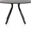 Arvada ronde eiken eettafel met zwart metalen poot 125cm