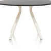 ARVADA tafel 125 cm - rond - centrale poot Nebbia - onyx