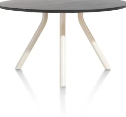 ARVADA tafel 125 cm - rond - centrale poot Nebbia - onyx