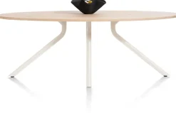 ARVADA tafel 220 x 110 cm - ellips - centrale poot Nebbia