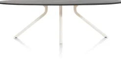 ARVADA tafel 250 x 110 cm - ellips - centrale poot Nebbia - onyx