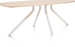 ARVADA tafel 220 x 110 cm - ovaal - centrale poot Nebbia