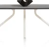 ARVADA tafel 250 x 110 cm - ovaal - centrale poot Nebbia - onyx