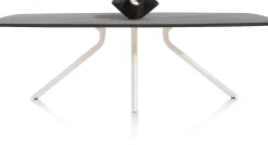 ARVADA tafel 250 x 110 cm - ovaal - centrale poot Nebbia - onyx