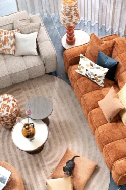 BeautiQ - Chic kussen 60x60cm in de kleur Okergeel - COCOmaison