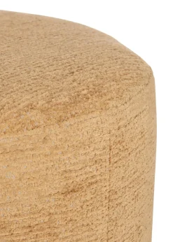 BeautiQ - Chic poef - rond 80 cm in de kleur Okergeel