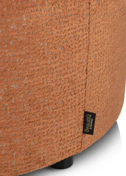 BeautiQ - Chic poef - rond 80 cm in de kleur Koper - COCOmaison