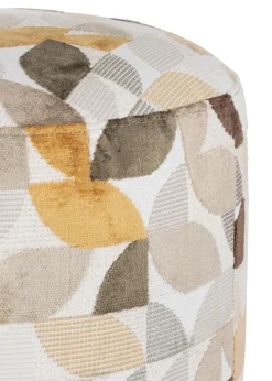 BeautiQ - Elite poef - rond 42 cm in de kleur Crème