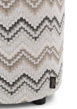 BeautiQ - Lush poef - rond 42 cm in de kleur Antraciet