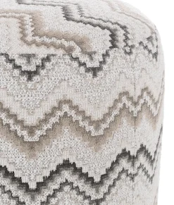 BeautiQ - Lush poef - rond 42 cm in de kleur Antraciet