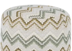 BeautiQ - Lush poef - rond 42 cm in de kleur Olijf - COCOmaison