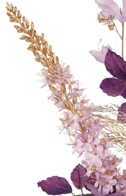 Beech Leaves Spray H95cm kunstbloem in de kleur Paars