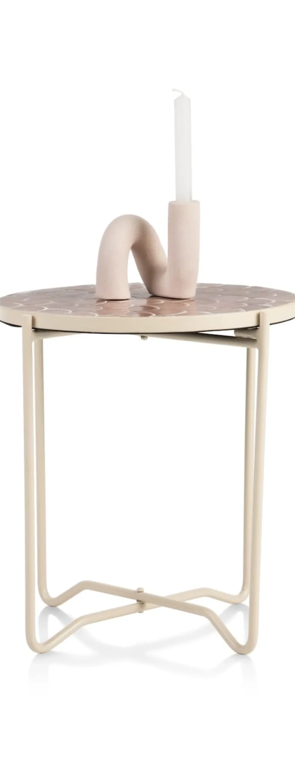 Bento bijzettafel H45cm in de kleur Roze - COCOmaison