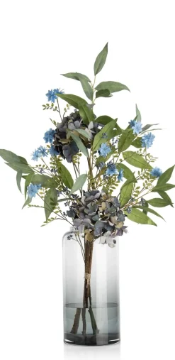 Blossom Spray H91cm kunstbloem in de kleur Blauw - COCOmaison