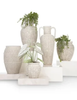 Braga vaas H75cm in de kleur Beige - COCOmaison