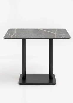 Brest bartafel marble light grey (120x75cm) kleur Zwart