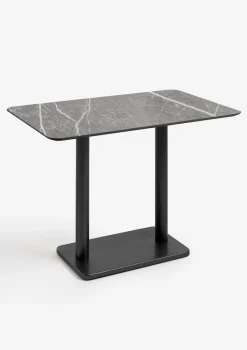 Brest bartafel marble light grey (120x75cm) kleur Zwart