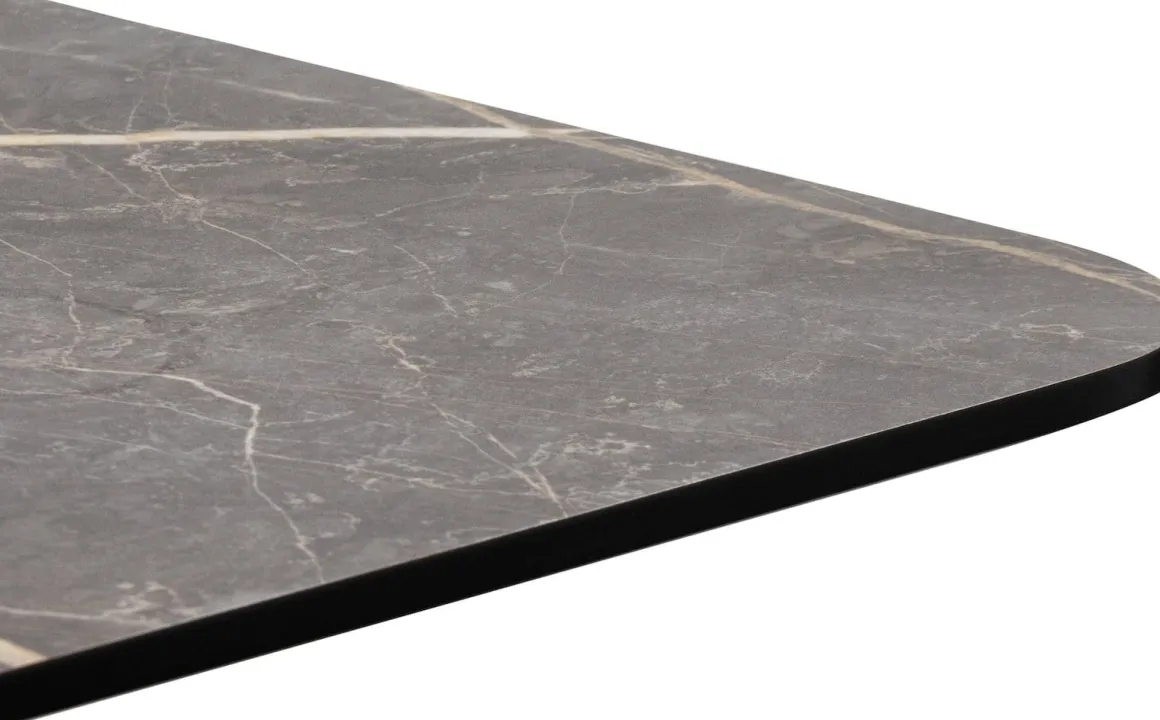 Brest bartafel marble light grey (120x75cm) kleur Zwart