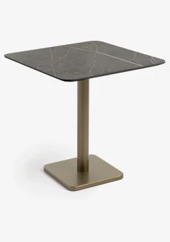 Brest bistrotafel marble onyx (75x75cm) kleur Goud