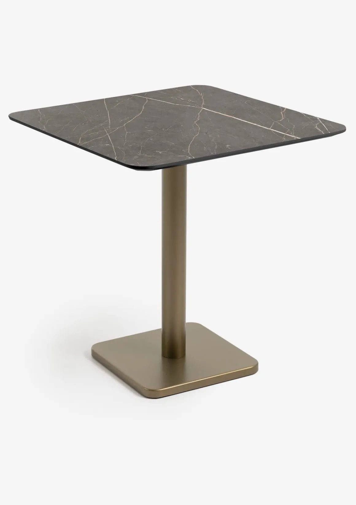 Brest bistrotafel marble onyx (75x75cm) kleur Goud