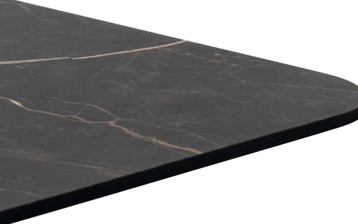 Brest bistrotafel marble onyx (75x75cm) kleur Goud