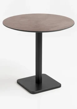 Brest bistrotafel stone rust (D80cm) kleur Zwart van COCOmaison