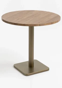 Brest bistrotafel vintage oak (D80cm) kleur Goud van COCOmaison