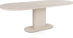 Brianto, eetkamertafel 240 x 100 cm - keramiek blad Travertin - Creme