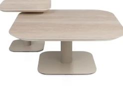 Brianto, salontafel 90 x 90 cm - keramiek blad Travertin